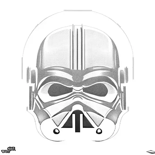 A video game controller with Darth Vader's helmet incorporated into the design tattoo design idea