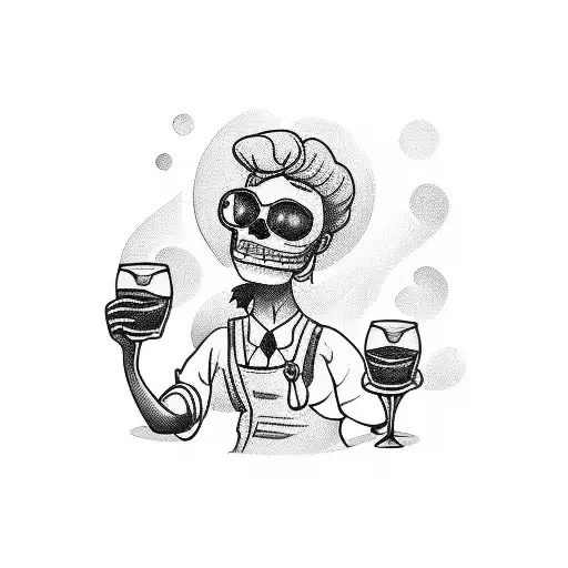 bartender tattoo design idea