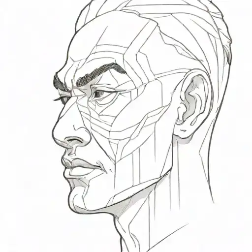 Baki hanma portrate tattoo design idea