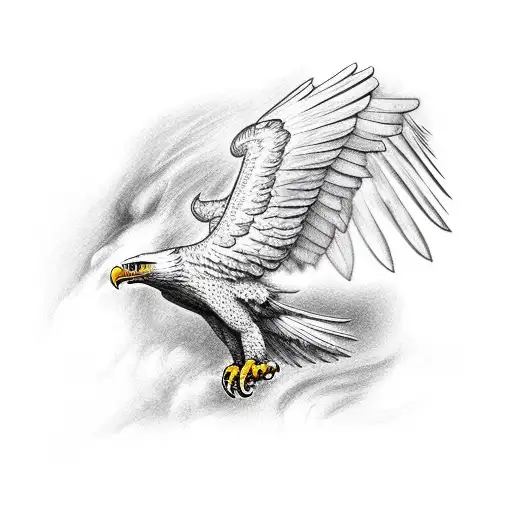 an eagle wing creating a tornado, the tornado passes through the Balcon de Europa.  tattoo design idea