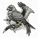 falcon recorder whip tattoo design idea