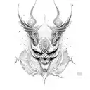 relámpago con espada tattoo design idea