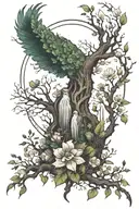 between nature and tree, life tattoo design idea