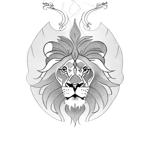 lion with wings tattoo design idea