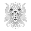 lion with wings tattoo design idea