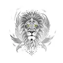 lion with wings tattoo design idea