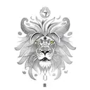 lion with wings tattoo design idea