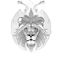 lion with wings tattoo design idea
