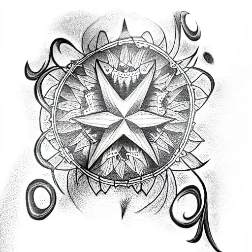 Star tattoo design idea