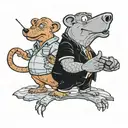 rex and the mole from res adventures from aidem media series tattoo design idea