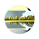 lake scene with space shuttle tattoo design idea