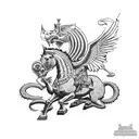 Saint George tattoo design idea