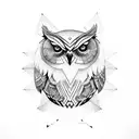 Illuminati owl tattoo design idea