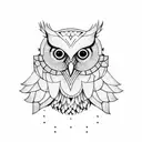 Illuminati owl tattoo design idea