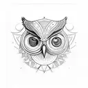 Illuminati owl tattoo design idea