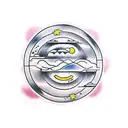 Yin and Yang with smiley face tattoo design idea