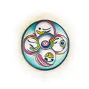 Yin and Yang with smiley face tattoo design idea