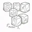ice cubes with writing futi, nu futi, vremea pulii trece tattoo design idea