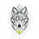 Peux tu me dessiner un tatouage loup avec une couronne avec l’Anne de naissance 1962-1963 avec une rune nordique de l’am tattoo design idea