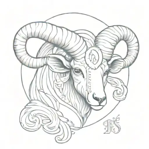aries zodiac sign tattoo design idea