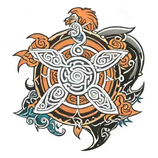 naruto sealing jutsu with pisces symbol around it tattoo design idea