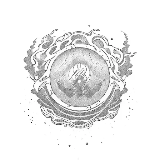 surrender to the storm tattoo design idea