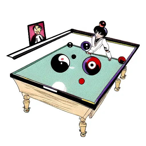 8 Ball tattoo design idea