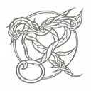 basic celtic knot dragon tattoo design idea