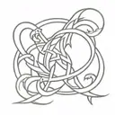 basic celtic knot dragon tattoo design idea