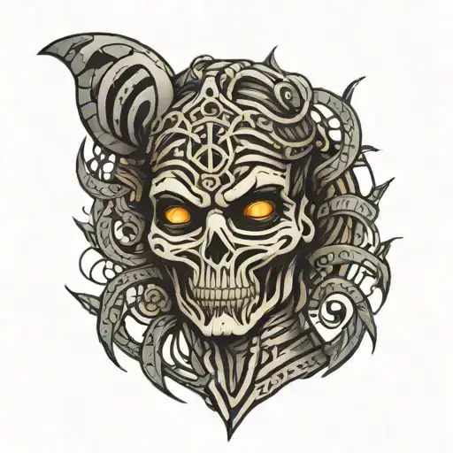 mummy with dark design inspired tattoo design idea