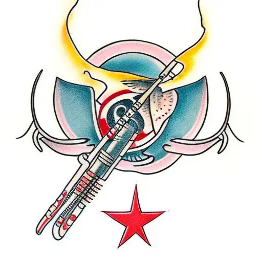 Nightingale sings tattoo design idea