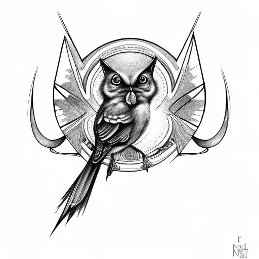 Nightingale sings tattoo design idea