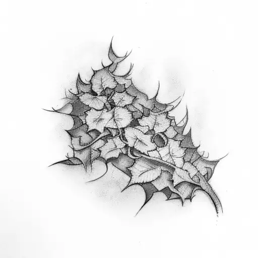 ivy on wall tattoo design idea