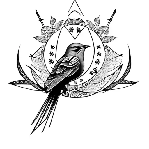 Nightingale sings tattoo design idea