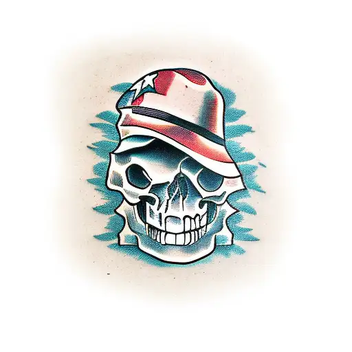 skull accountant tattoo design idea