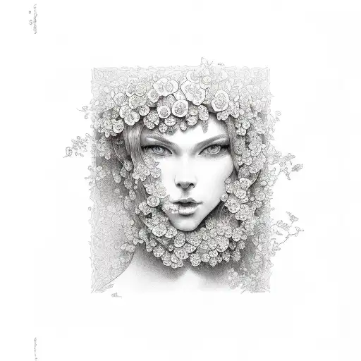 ivy on wall tattoo design idea