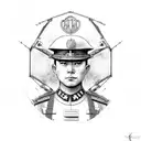 military finance tattoo design idea