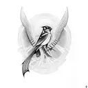 Nightingale sings tattoo design idea