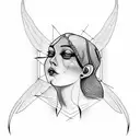 Nightingale sings tattoo design idea