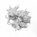 ivy on wall tattoo design idea