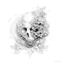 ivy on wall tattoo design idea