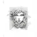 ivy on wall tattoo design idea