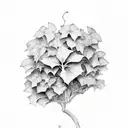 ivy on wall tattoo design idea