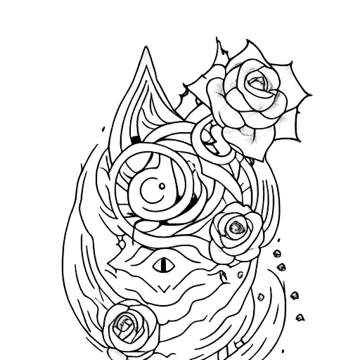 A minimalist tattoo of a fantasy book with a dark romantic twist tattoo design idea