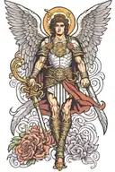 st michael the archangel heroes tattoo design idea