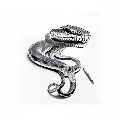 snake eating itself tattoo design idea