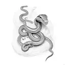 snake eating itself tattoo design idea