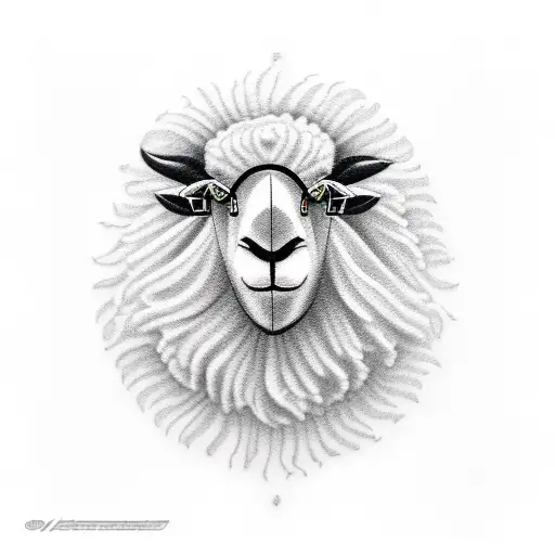 Man as a Black sheep tattoo design idea