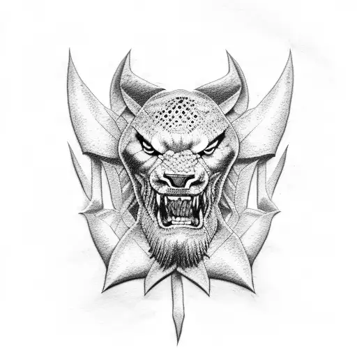 pantera band tattoo design idea