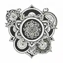 infinity circle tattoo with names incorporated tattoo design idea